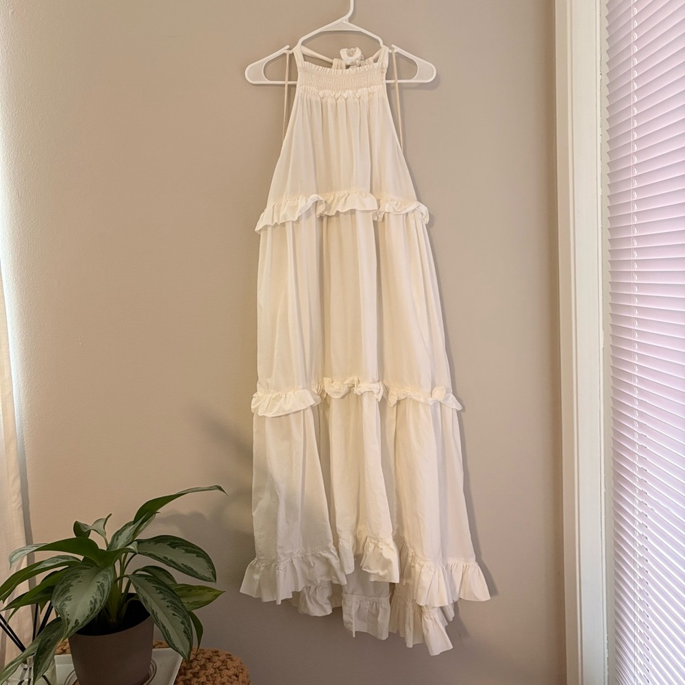 Free People Halter Style Tiered Maxi Dress